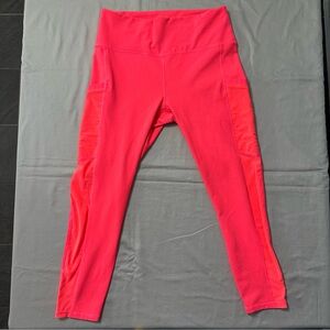 Fabletics PowerHold Pink Mesh Pocket Leggings Sz Small